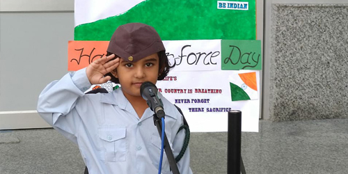 86th  Indian Air Force Day Celebrated by SNPS, Govindpuri